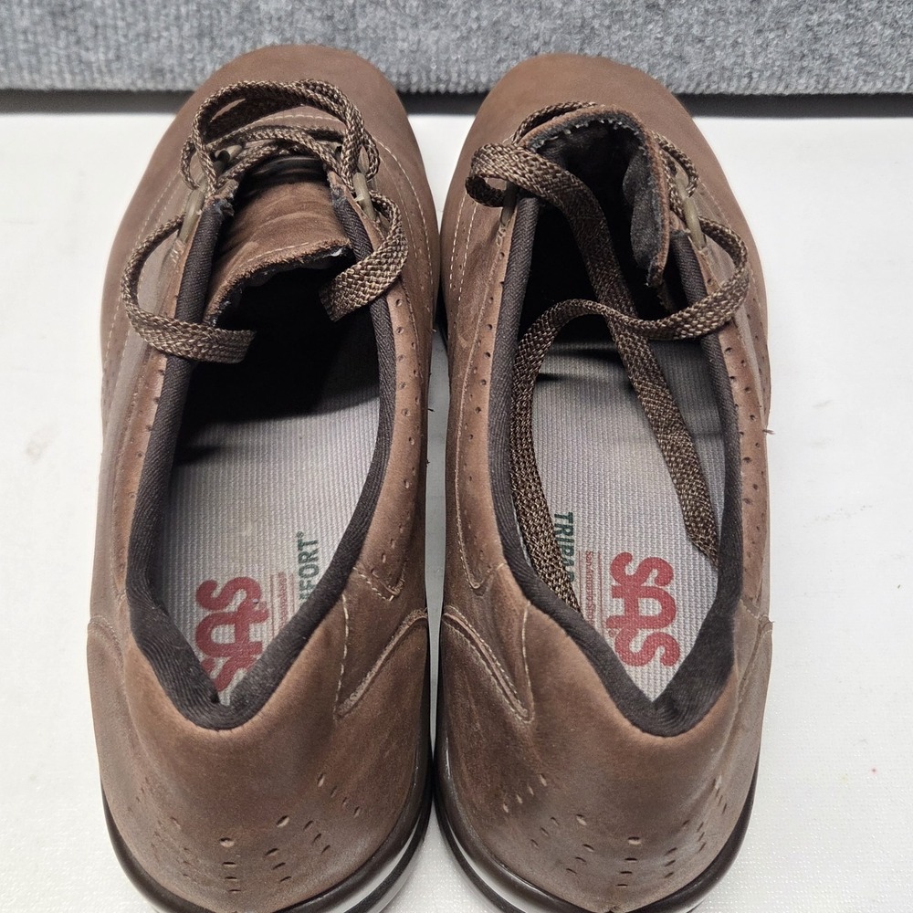 SAS Walk Easy Comfort Size 11 Brown Leather Walking Shoes Made in USA Orthopedic - Picture 8 of 14